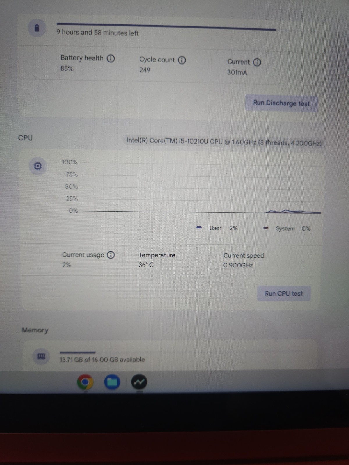 Samsung Chromebook XE530QDA i5 16gb Ram 128gb SSD Drive 10th Gen 13″ Screen