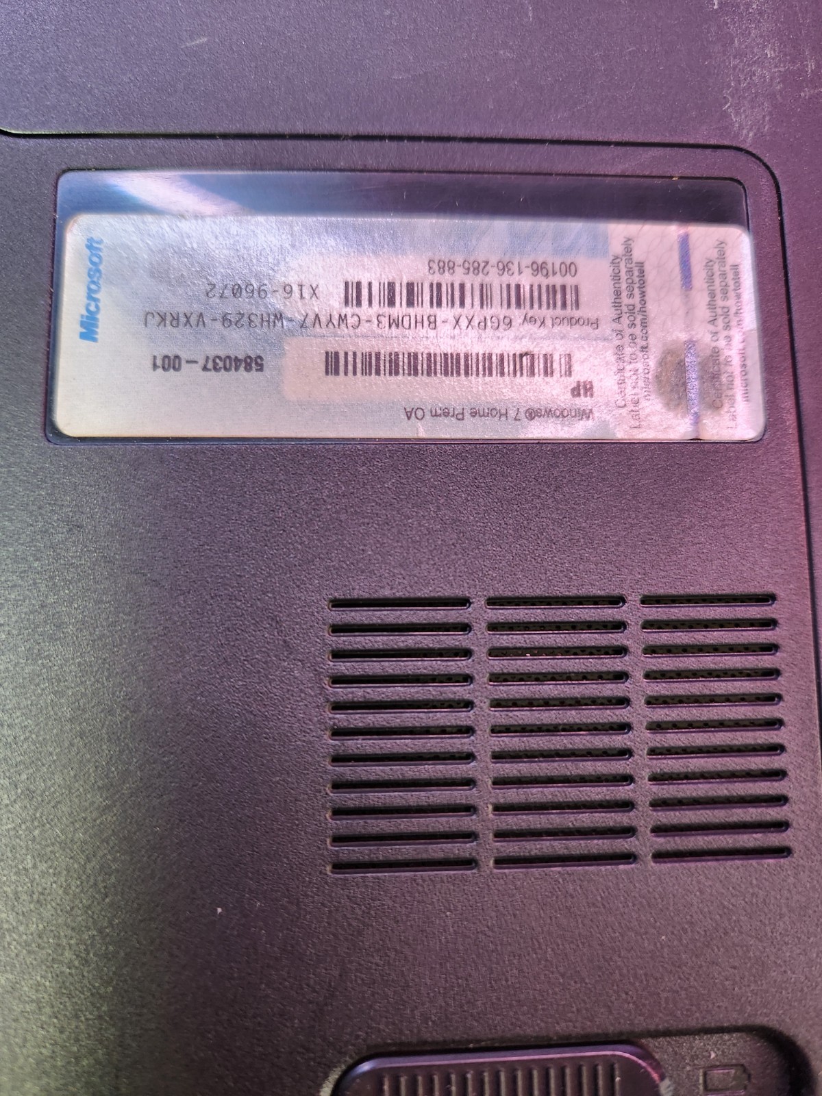 HP Laptop dv7, i5, 6MB ram, Win7Pro, **USED**