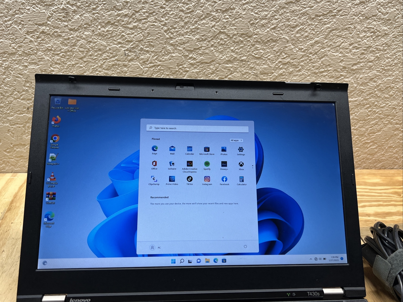 Lenovo Thinkpad T430s Laptop i5-3520M 2.90GHz 8GB Ram 256GB SSD Win11 Pro
