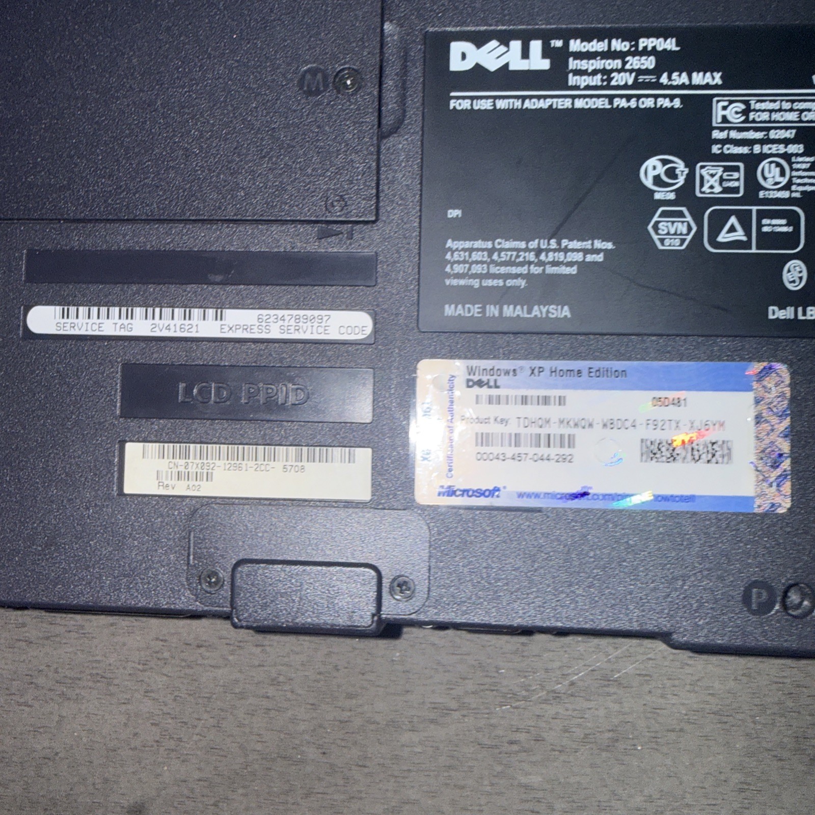 Dell Inspiron 2650 14″ Celeron 1.5GHZ 256MB 30GB 3 1/2 Floppy Disc Window XP