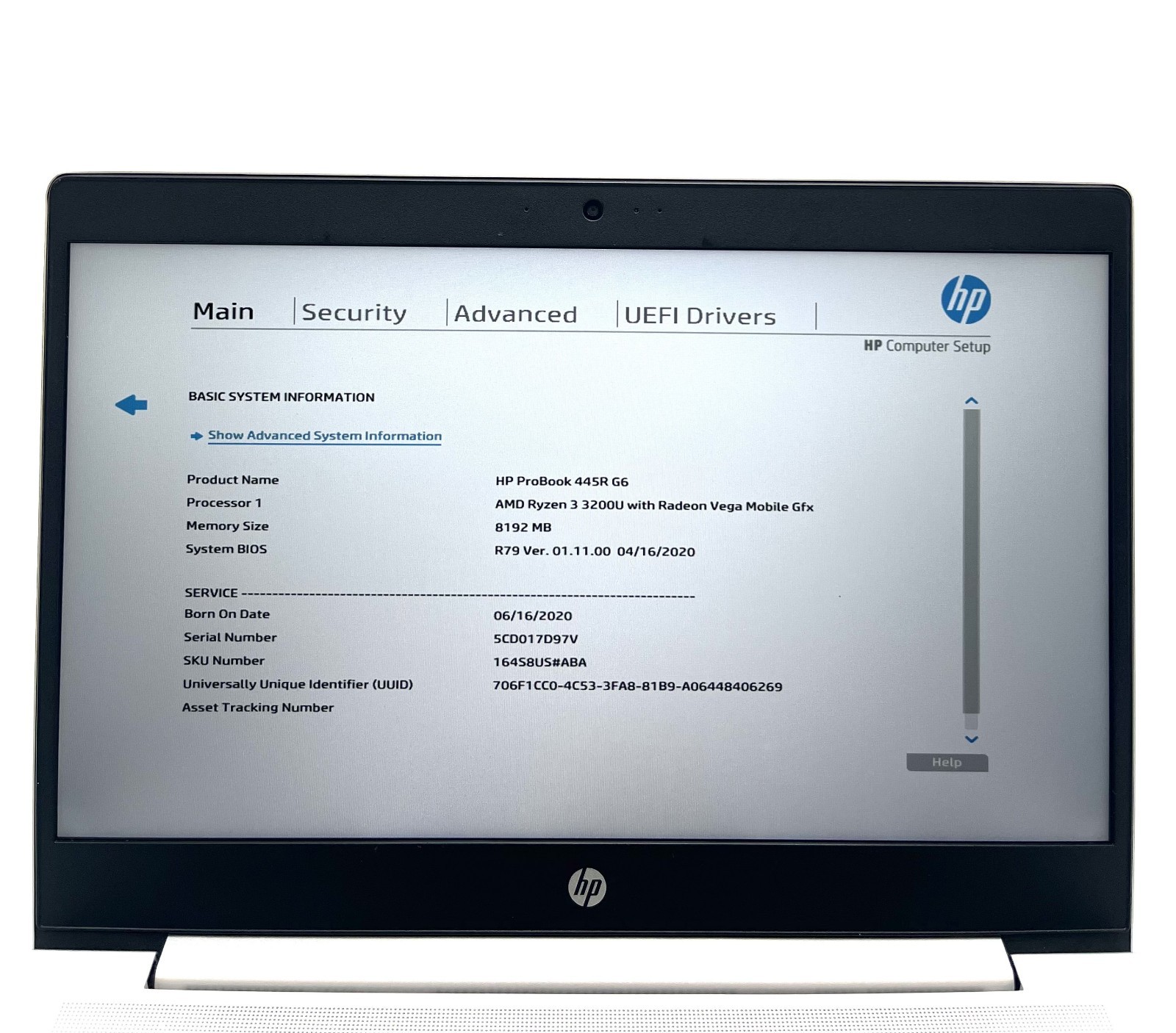 HP ProBook 445R G6 Ryzen 3 3200U 8GB RAM 256GB SSD 14″ Business Laptop