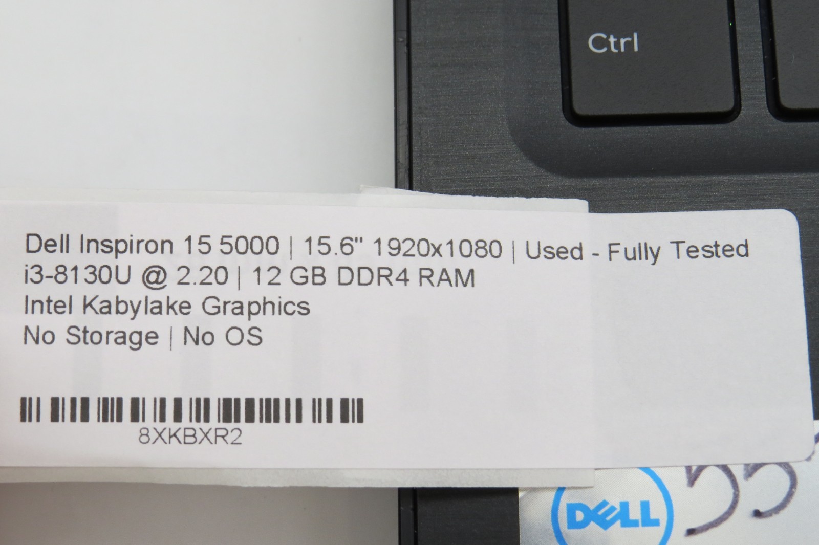 Dell Inspiron 15 5000-15.6″-i3-8130U@2.2GHz-12GB RAM-NO STRG-NO OS *READ*