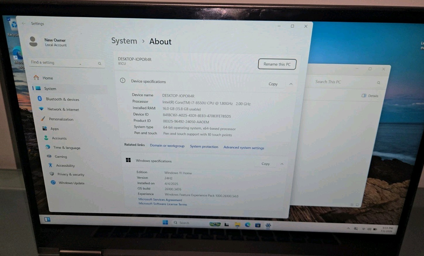Lenovo Yoga 730-15IKB i7-8565U 16GB RAM 512GB SSD, Read Description