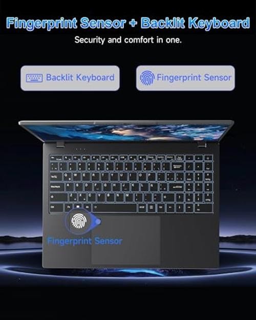 Laptop Computer, 15.6″ FHD IPS Display, N95 Processor (Beat N5095), 12GB 256 GB