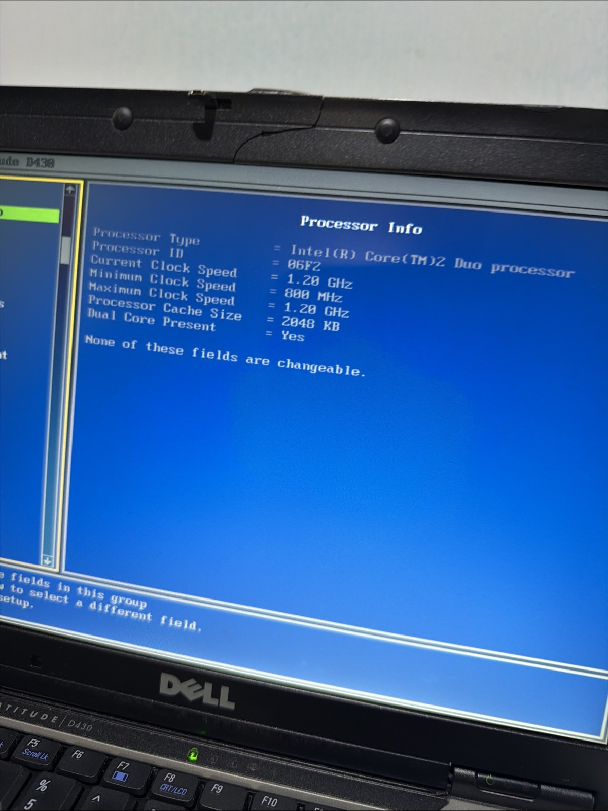 Dell Latitude D430 12″ Laptop Core 2 Duo 2gb Ram No Drives Boots Bios NO P/S