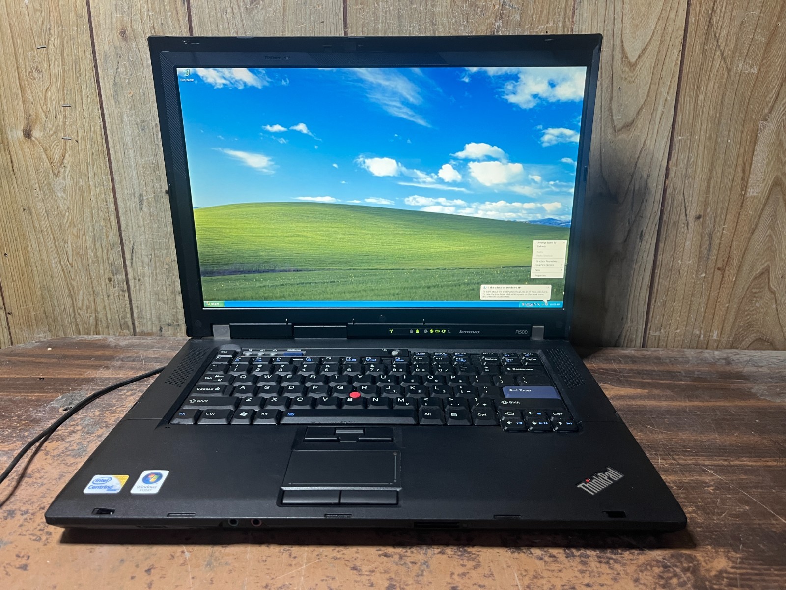 IBM Lenovo Thinkpad R500 Gaming Laptop Windows XP pro SP3 15.4″ LCD Screen DVD