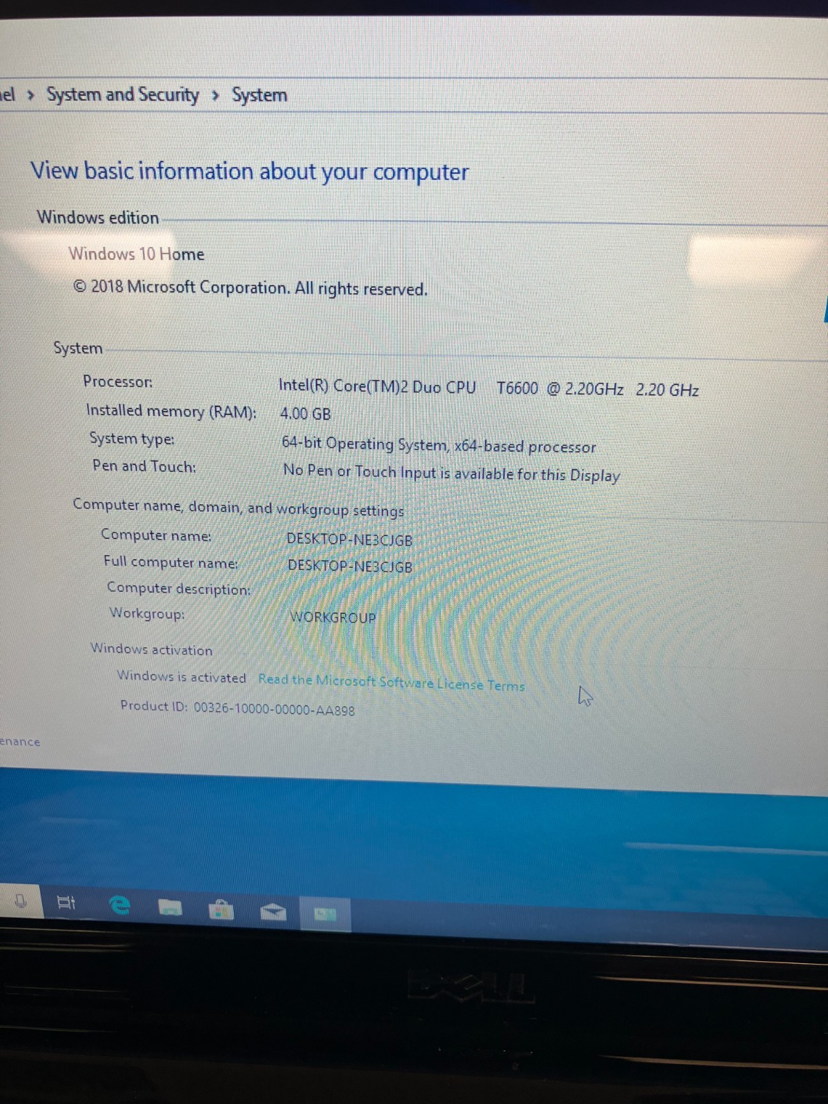 Dell Studio 1745/Core2Duo T6600 2.20ghz/4gb/500gb/Windows 10 17″ FOR PARTS