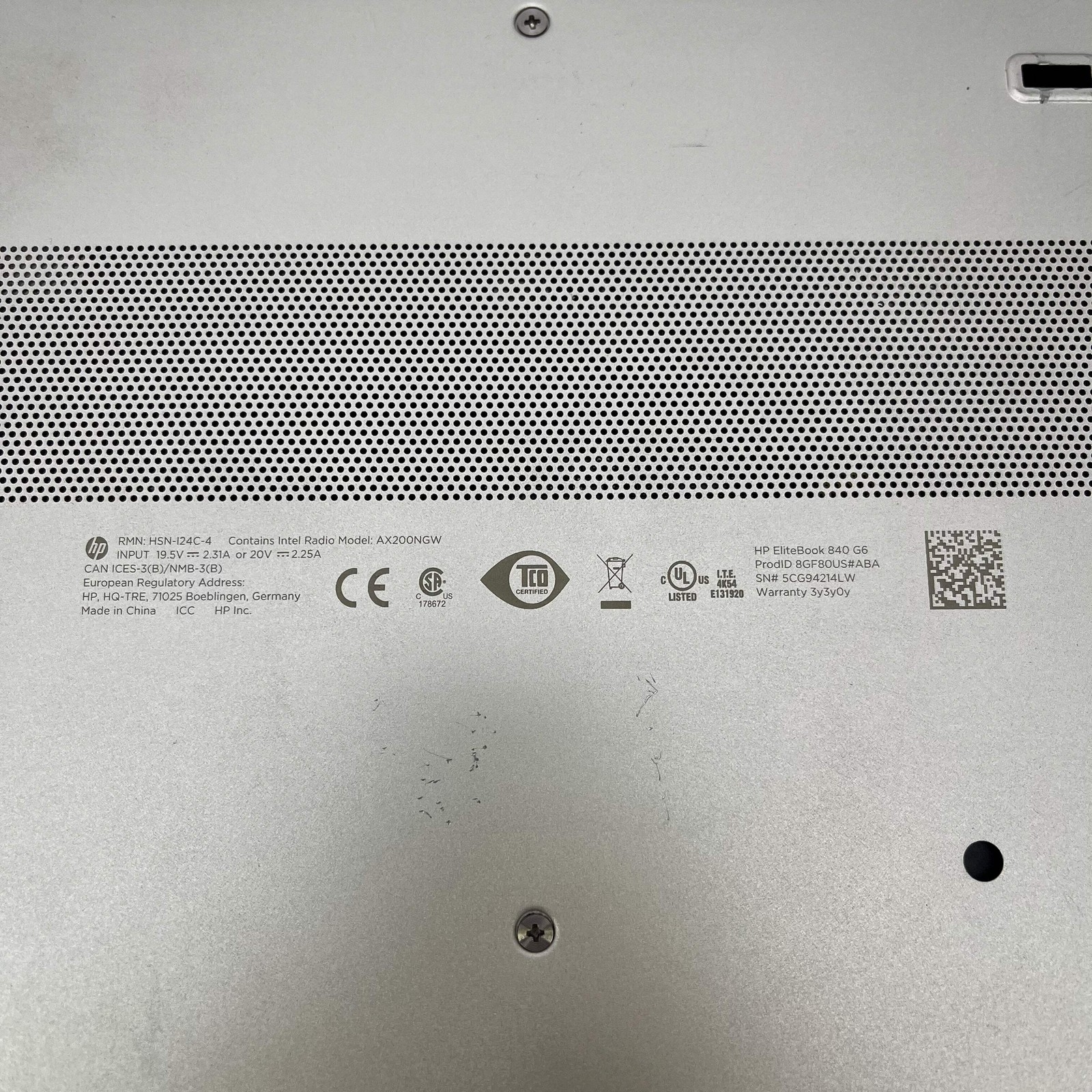 HP EliteBook 840 G6 14″ i5-8365U 1.6GHz 8GB RAM 256GB SSD