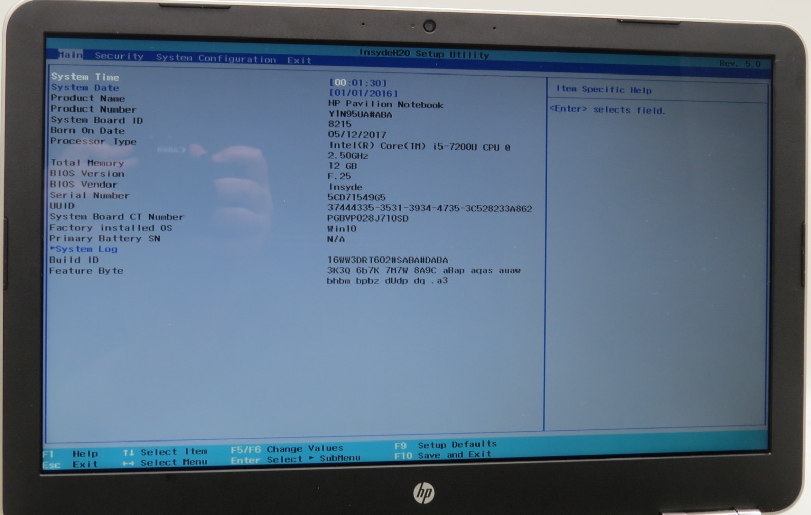 HP Pavilion 15 i5-7200U @ 2.50GHz 12GB RAM No SSD No OS *READ*