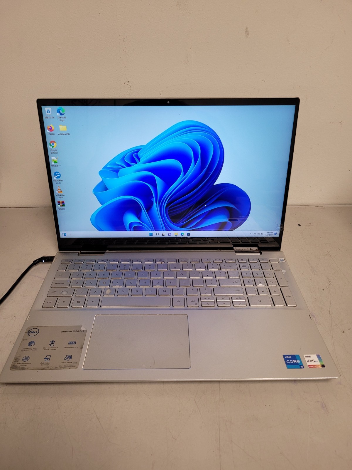 Dell inspiron 7506 2in1 broken i5-1135G7 2.4ghz 12 gb ram no ssd *parts BF91G63