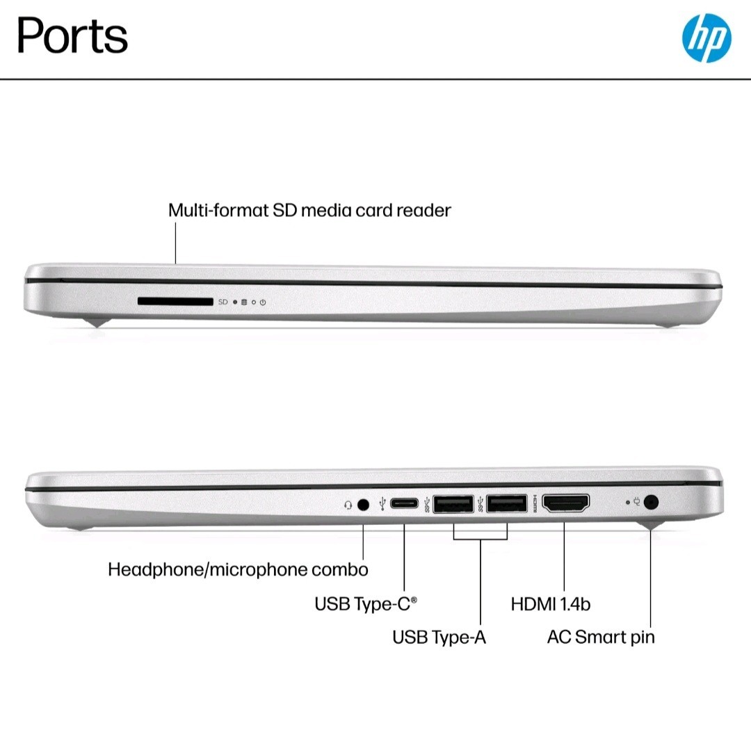 HP 14DQ0052DX 14″ (SSD, Intel Celeron N, 1.10 GHz, 4 GB) Laptop -…