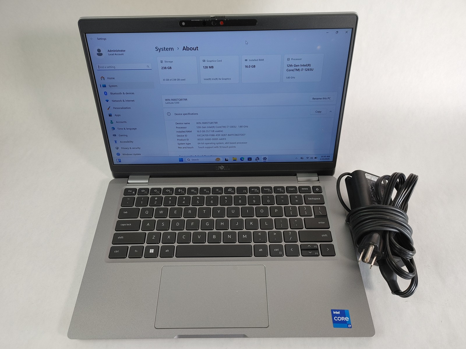 Dell Latitude 5330 Core i7-1265U 1.80 GHz 16 GB DDR4 256 GB NVMe Windows 11 Pro