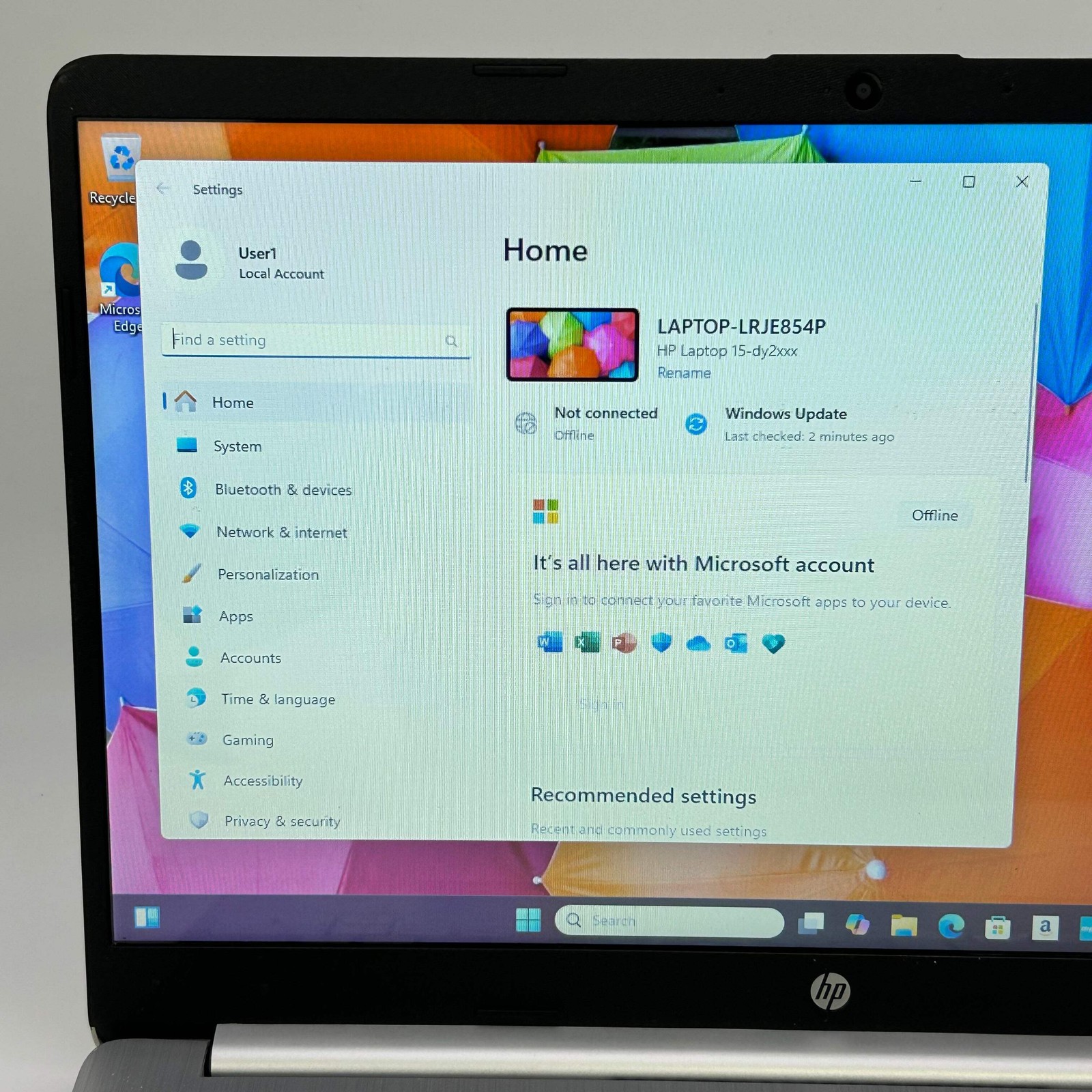 HP 15-DY2xxx 15.6″ Touchscreen Laptop – Intel Pentium Gold 7505, 8GB RAM, 256GB