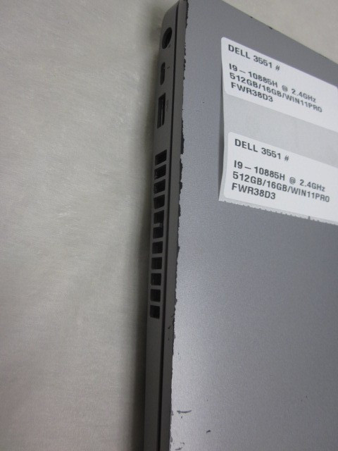 Dell Precision 3551 I9-10885H @ 2.4GHz 512GB 16GB WIN11PRO Quadro P620