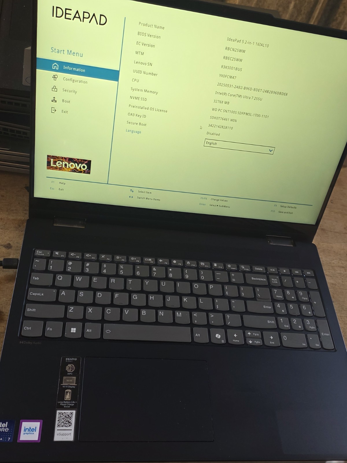 16ial10 Ideapad 5 2n1 Ultra 7 255u 32gb 1tb Touch Good Cm47