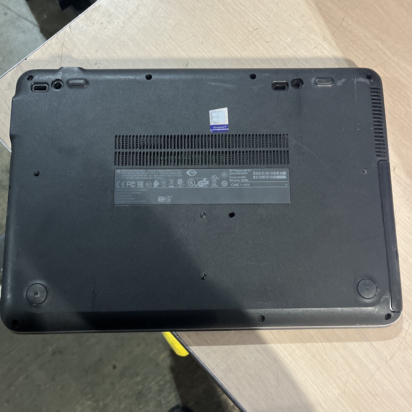HP PROBOOK 640 G3 INTEL CORE I7-7600U 2.80GHZ 8GB RAM NO HD ;