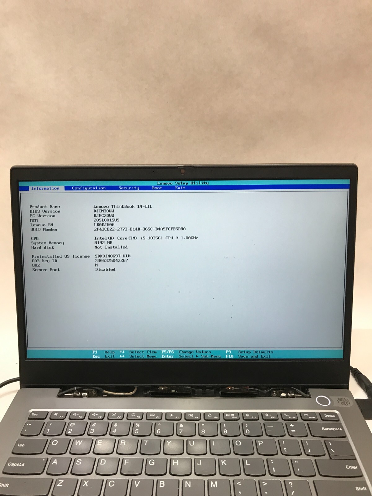 Lenovo ThinkBook 14-ITL 14″ Intel Core i5-1035G1 8GB RAM NO SSD/OS Read Desc -DW