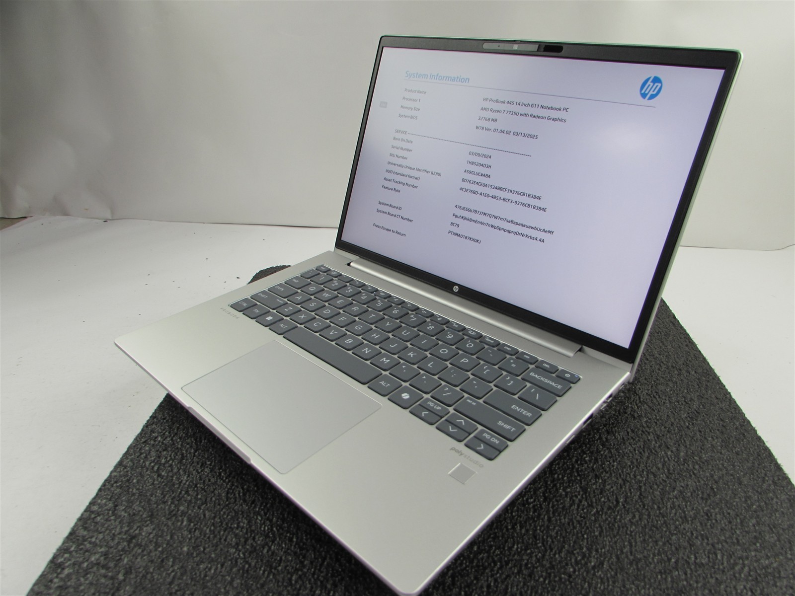 HP PROBOOK 445 (G11) AMD RYZEN 7 7735U 512GB SSD 32GB RAM AMD GPU WIN 11 PRO
