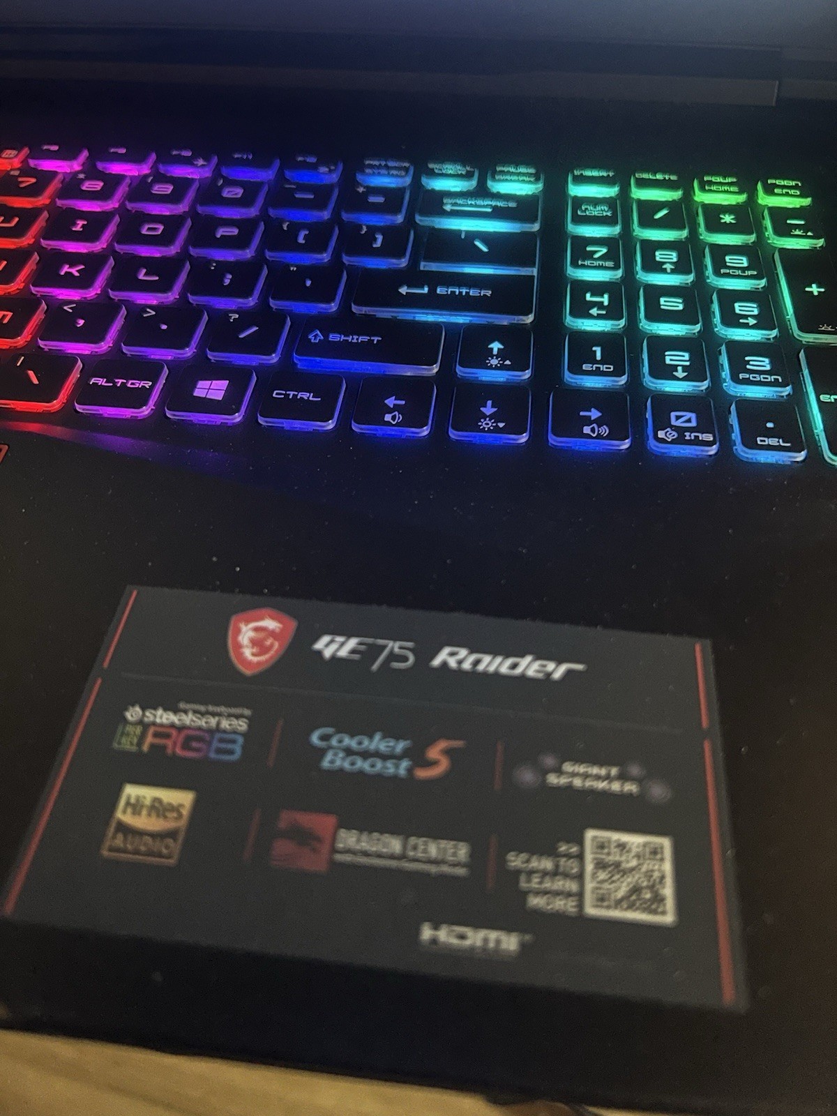 MSI GE75 Raider 10SFS 17.3” i7-10750H RTX 2070 SUPER 16GB 512GB Gaming Laptop