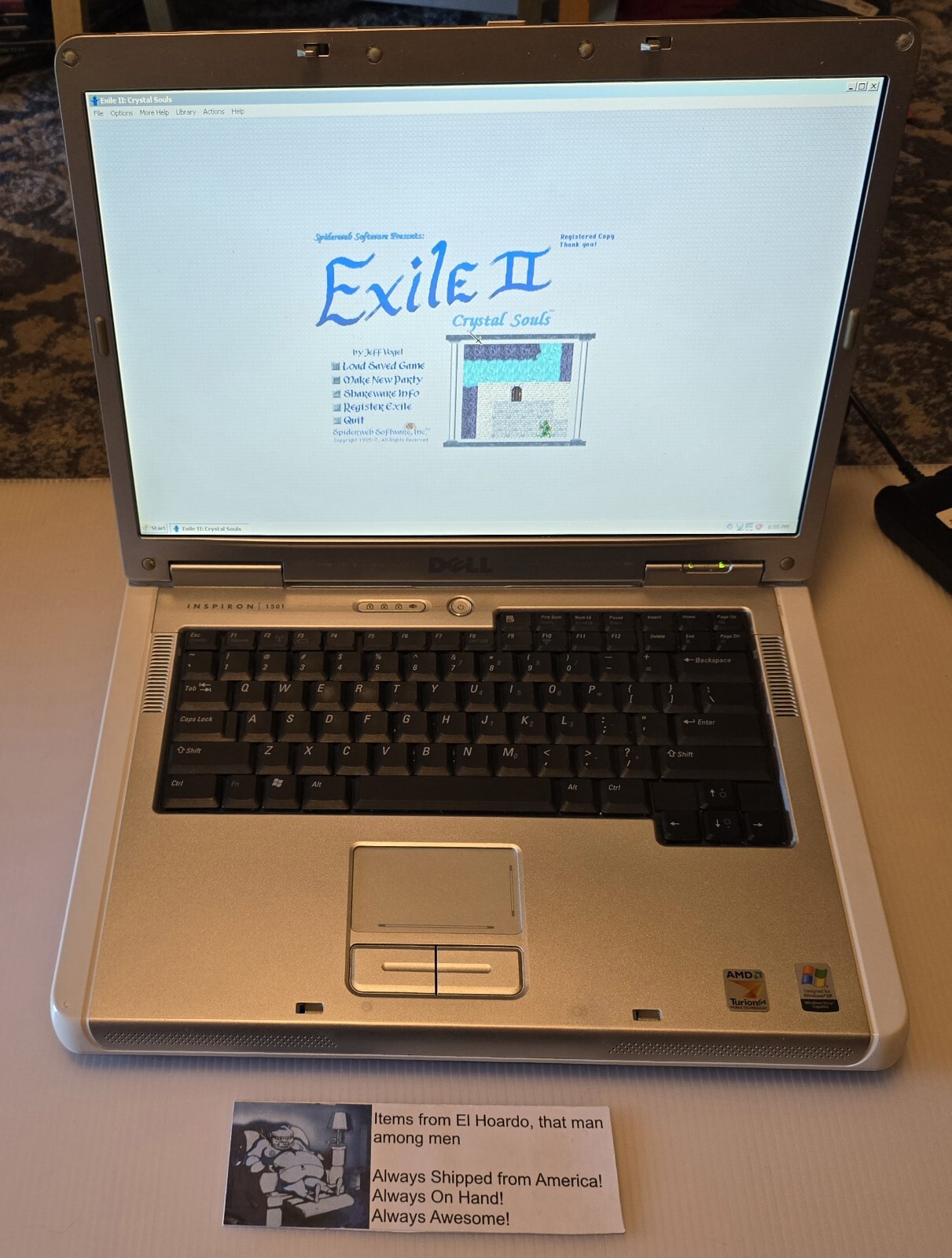 Dell Inspiron 1501 15.4″ AMD Turion 64 2.0GHz 2GB RAM 240GB HDD Radeon XP Read