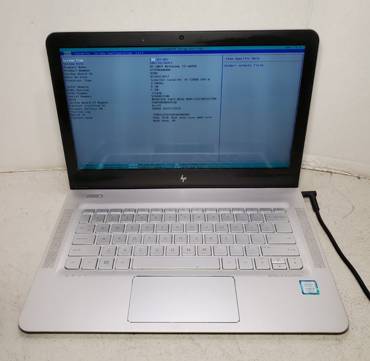 HP ENVY 13-AB016NR 13.3″ Laptop Core i5-7200U 8GB RAM No SSD/OS! #69