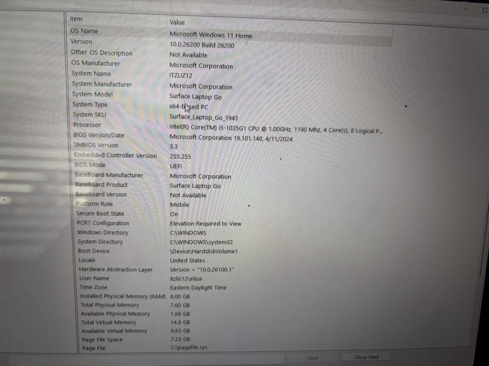 Microsoft Surface Laptop 12.4″ i5-1035G1 1.0GHz 8GB RAM 100GB SSD