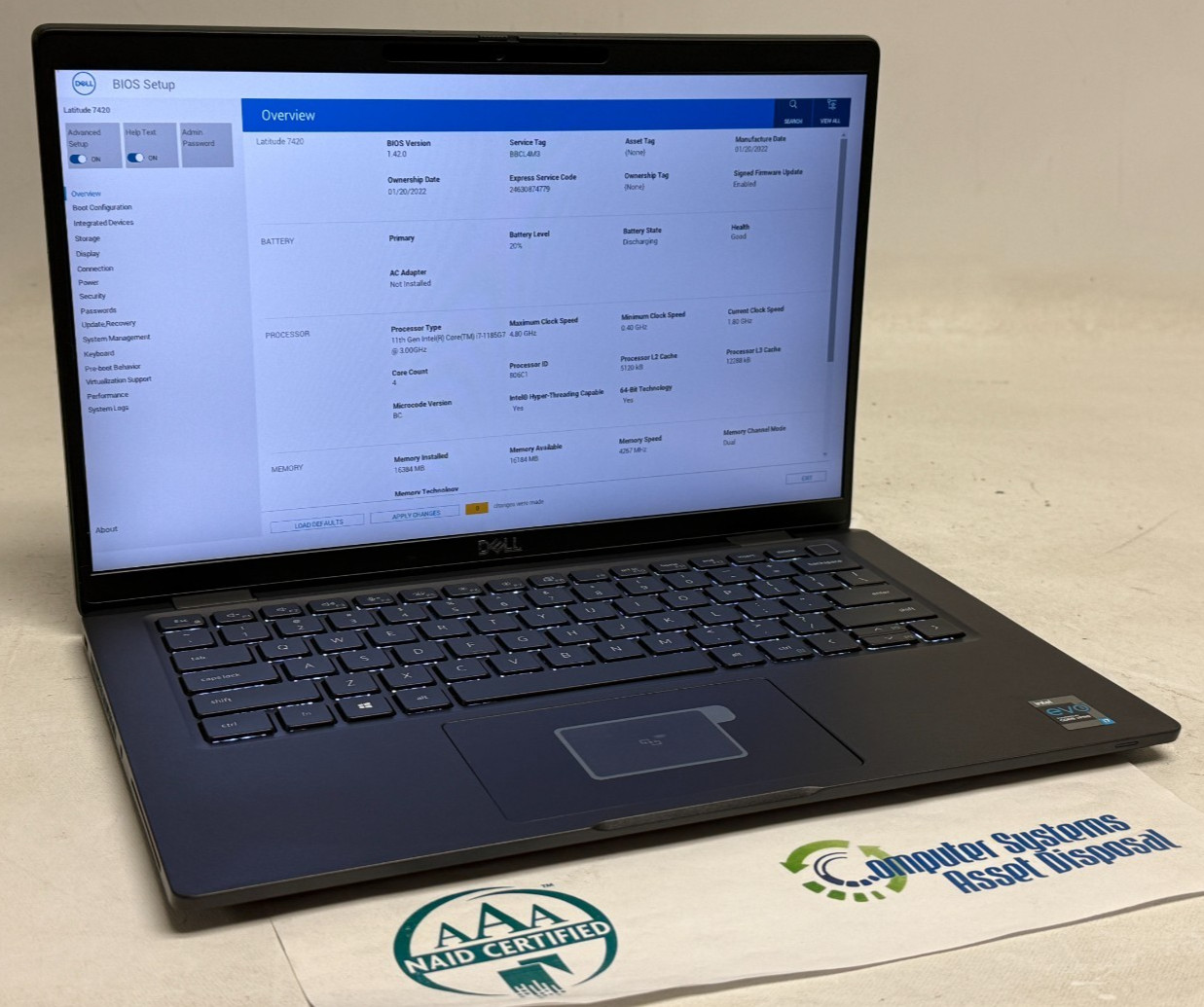 Dell Latitude 7420 14″ (i7-1185G7 3.0GHz – 16GB RAM – 512GB SSD – Win11Home)