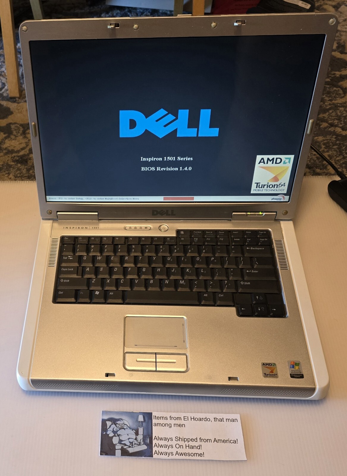 Dell Inspiron 1501 15.4″ AMD Turion 64 2.0GHz 2GB RAM 240GB HDD Radeon XP Read