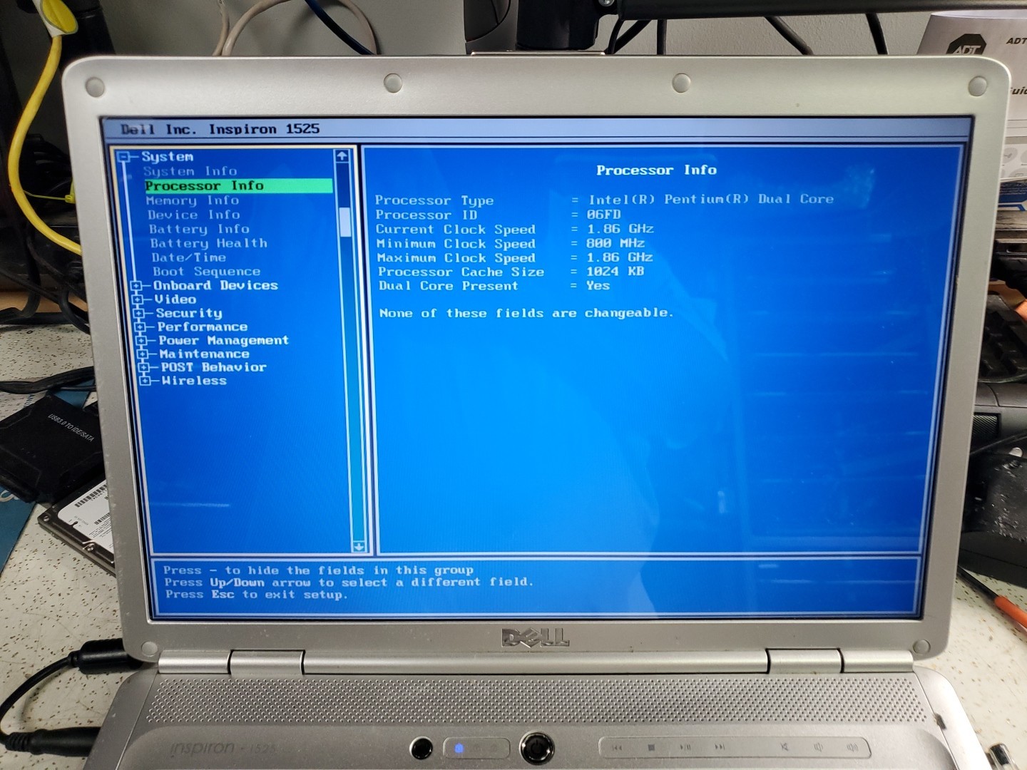 Dell Inspiron 1525 LAPTOP Intel 2 Core 1.8GHz 2 GB NO OS/HDD/ READ AD FREE SHIP