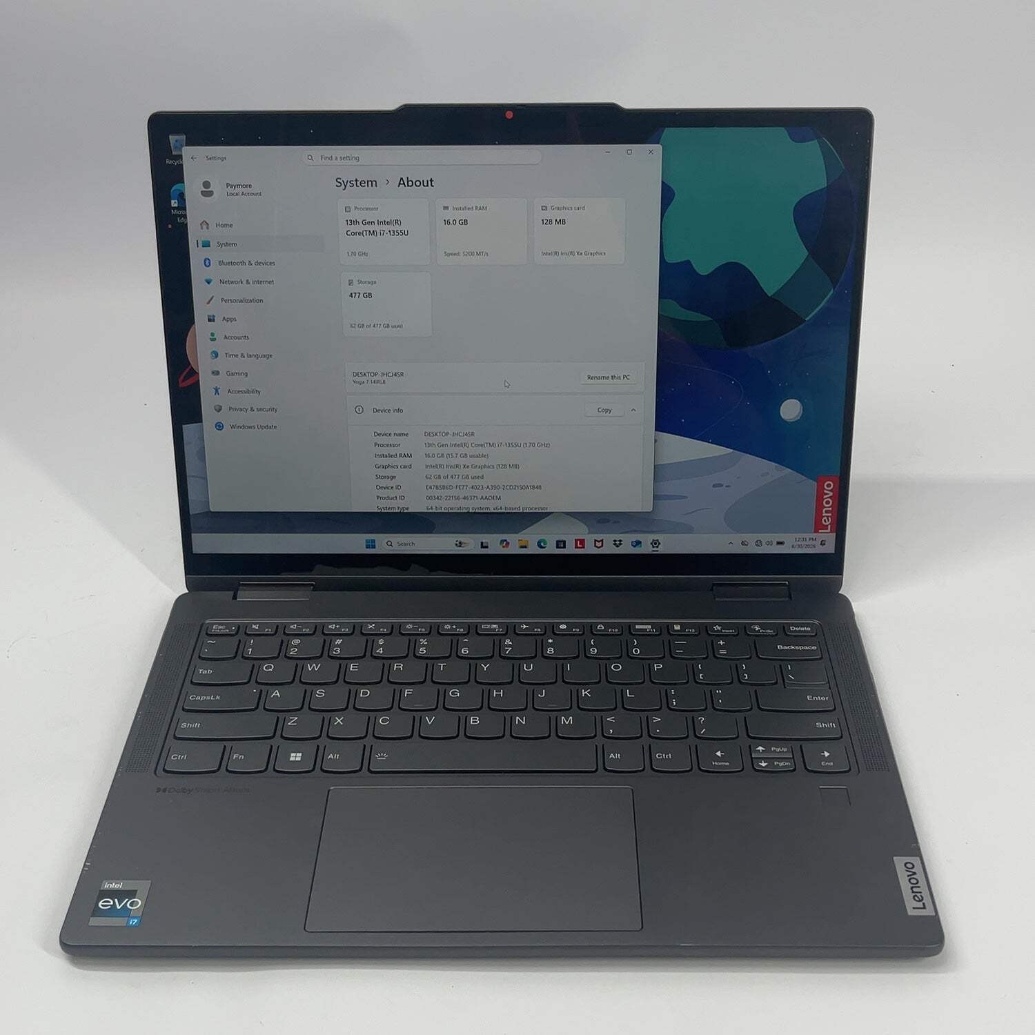 Lenovo Yoga 7 2-in-1 14IRL8 14″ i7-1355U 1.7GHz 16GB RAM 500GB SSD
