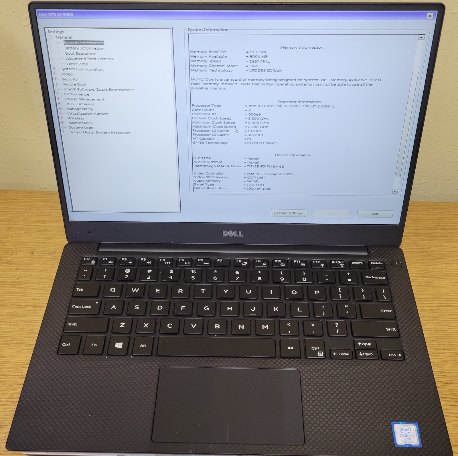 (Lot of 3) Dell XPS 13 9360 i5/i7-7/8th Gen 1.8/2.60GHz 8GB DDR4 No OS/SSD