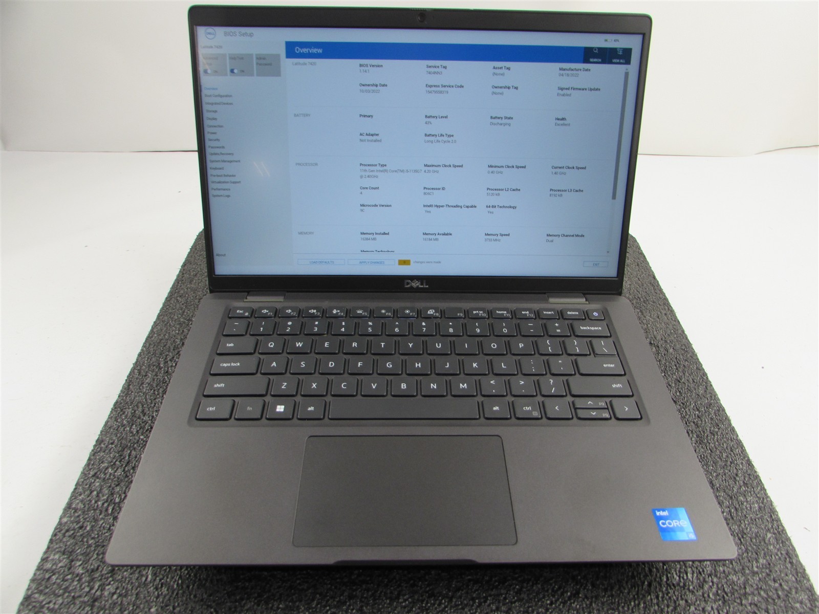 DELL LATITUDE 7420 (ULTRABOOK) FHD CORE I5-1145G7 256GB SSD 16GB RAM NO O.S