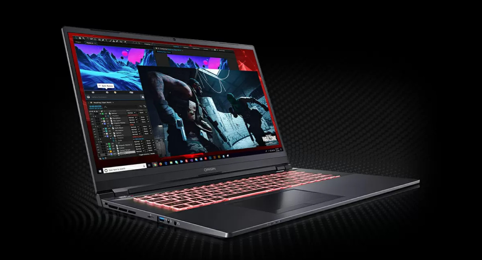ORIGIN NT17 PRO NOTEBOOK Laptop Computer – i9, 6 Cores, 2.9GHz, 32GB RAM, 6.5TB