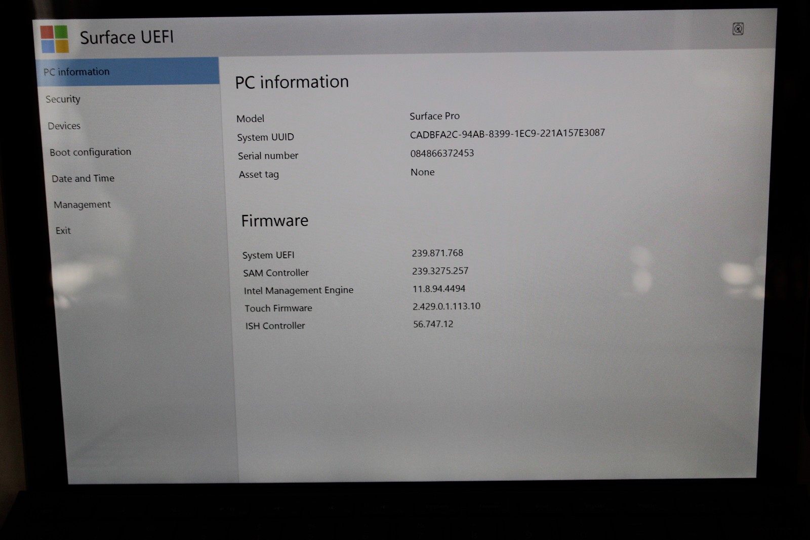 Microsoft Surface Pro 5 1796 i5-7300U 4GB RAM 128GB SSD No OS