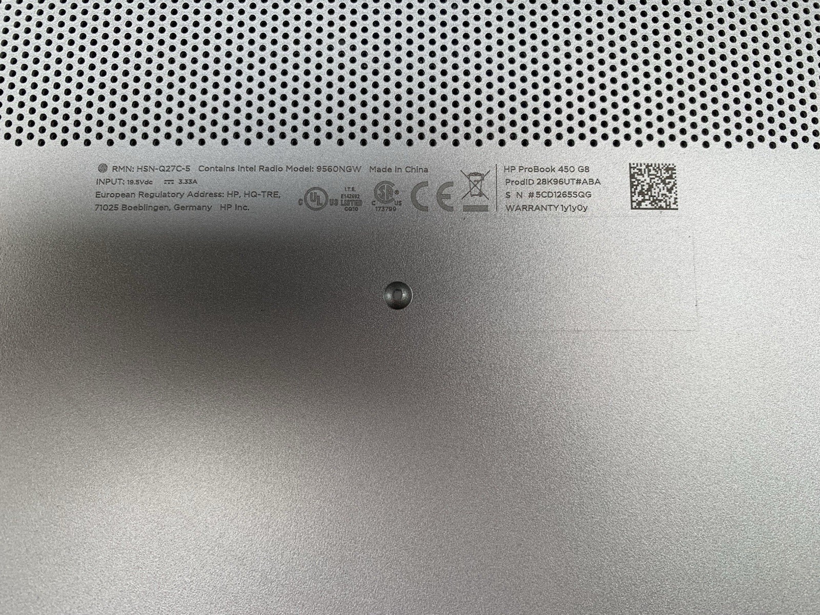 HP Probook 450 G8 i5-1135G7 @2.40GHz 8GB RAM 256GB SSD (No Adapter) #9