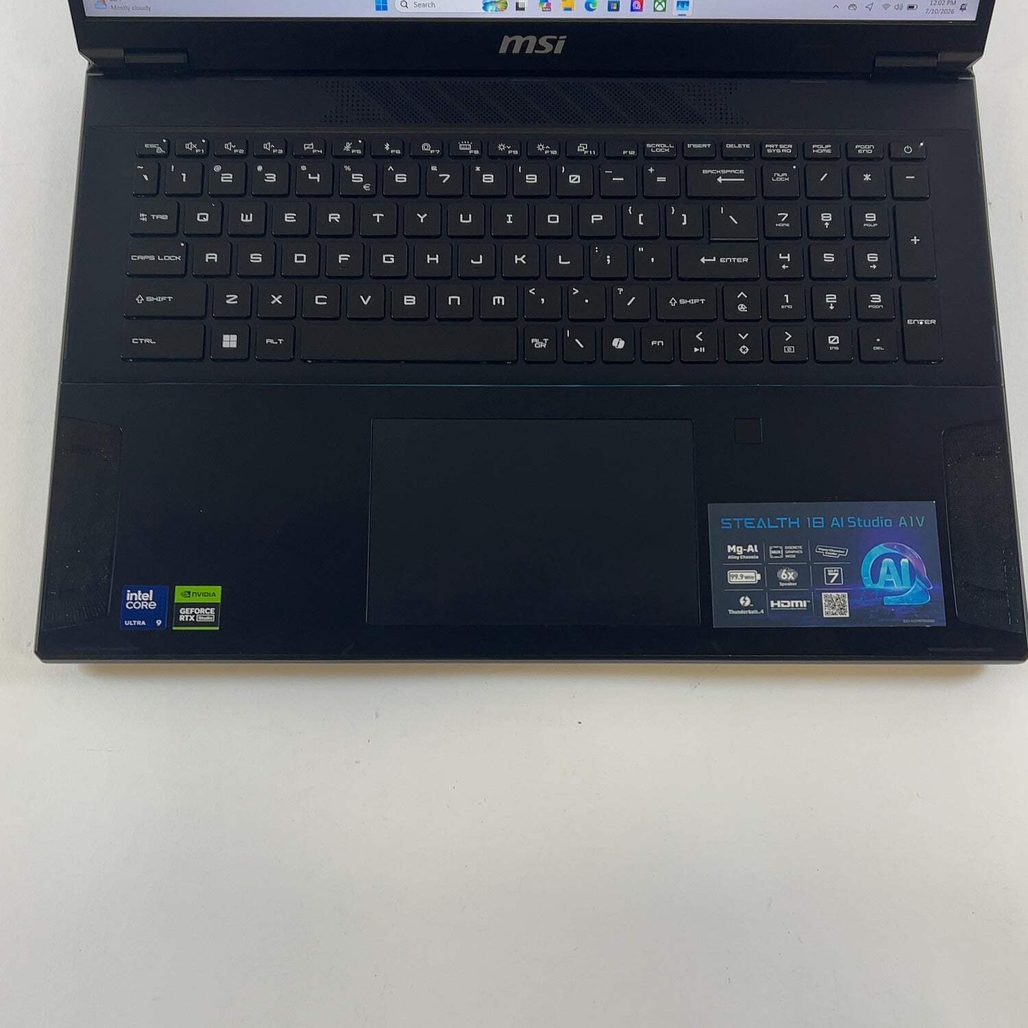 MSI Stealth 18 AI Studio A1VHG 18″ Core Ultra 9 185H 64GB RAM 2TB SSD RTX 4080