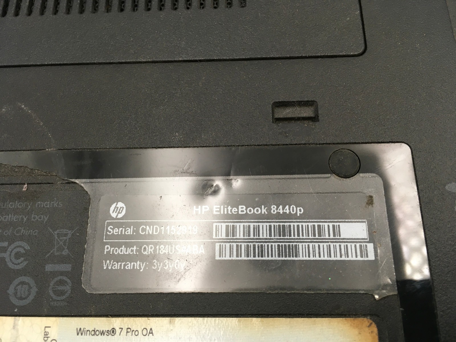 HP ELITEBOOK 8440P – BOOTS TO BIOS – INTEL I5 M540 – 4GB RAM – 14″ -READ DESC-BB
