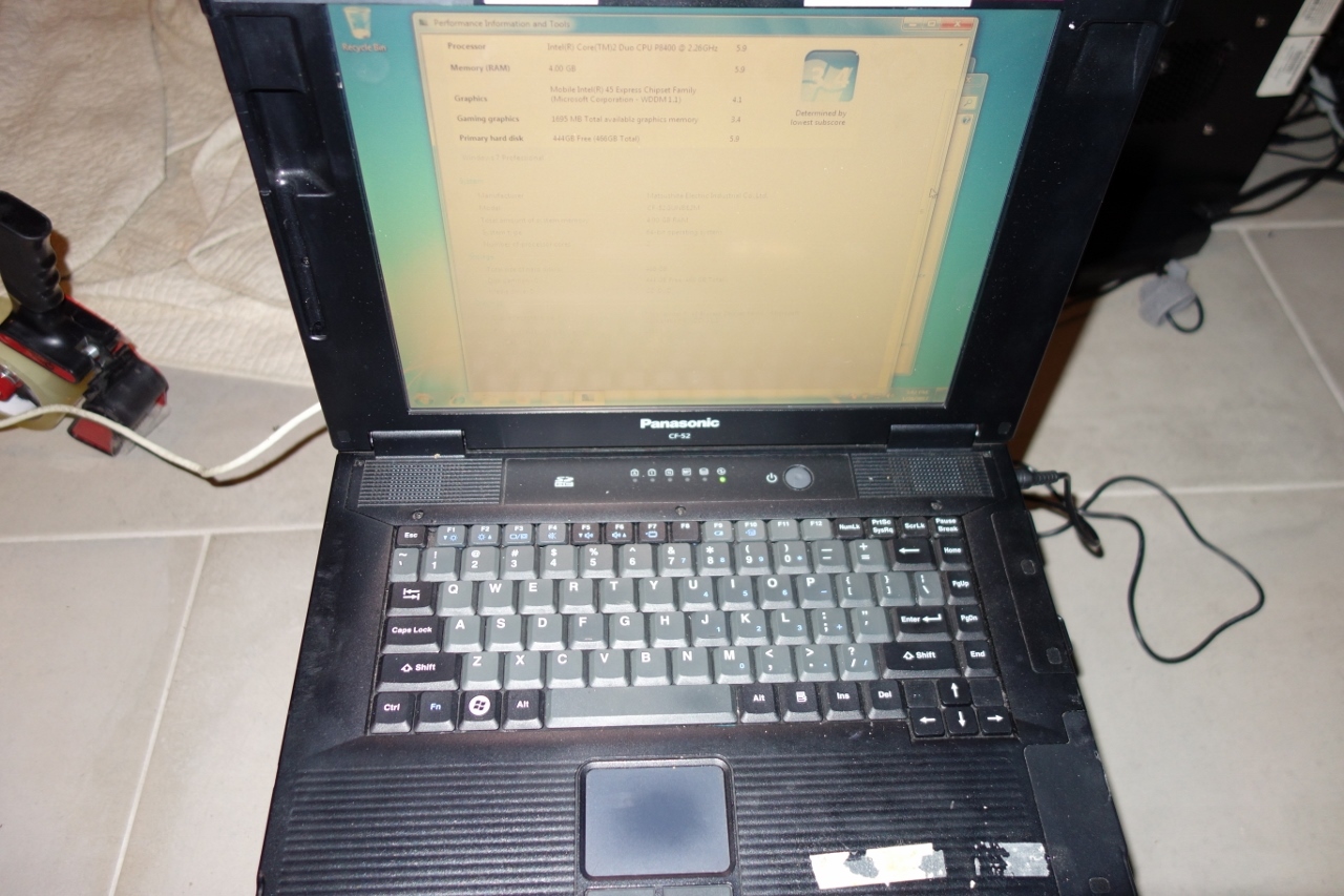 Panasonic Toughbook CF-52 Laptop 2.26ghz Core 2 Duo 300 GB HD 4GB Ram Dualtouch