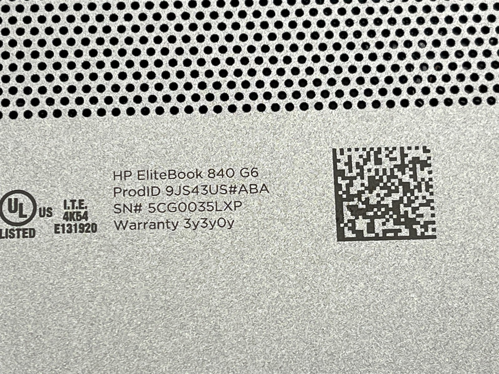 HP EliteBook 840 G6 i7-8665U 1.9GHz NO RAM/DRIVE BIOS UNLOCKED 14″ Laptop