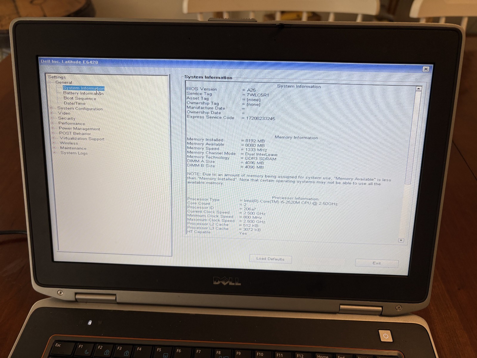 Dell E6420 Laptop – i5-2520M CPU @ 2.50GHz, 8GB DDR3 RAM, 500GB SSD w/ Charger