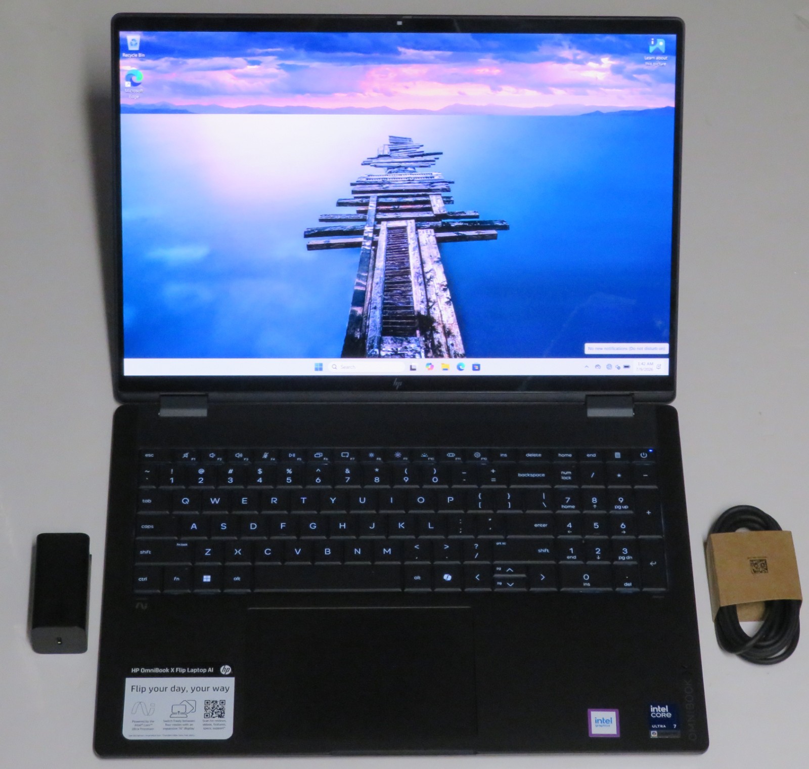HP OmniBook X Flip 16″OLED 2K Touch Intel Ultra 7 355 16GB 1TB 16-cb0023dx 2026