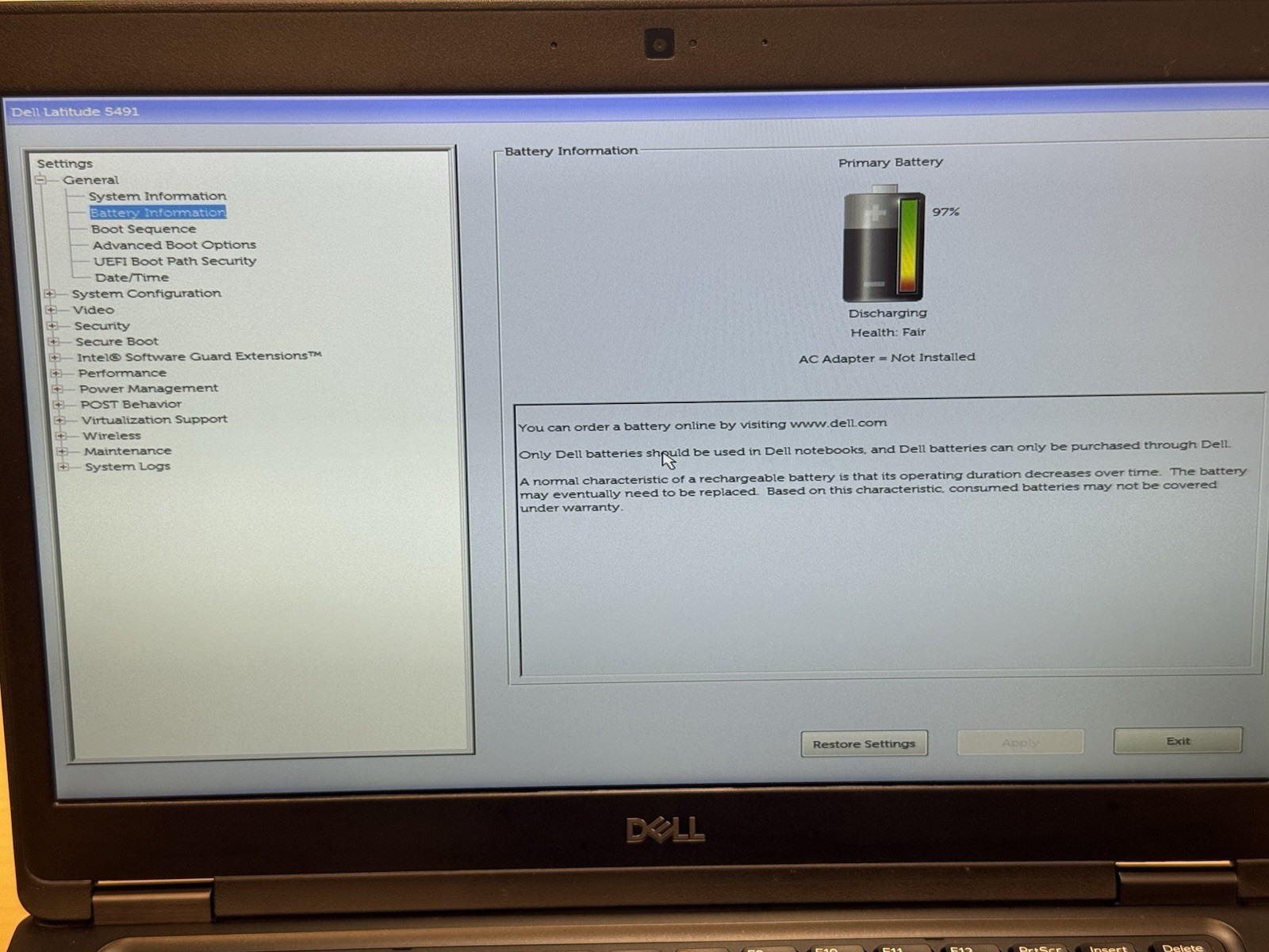 Dell Latitude 5491 14″ FHD Laptop i7 8850H 2.60GHz 16 GB RAM NO DRIVE – READ