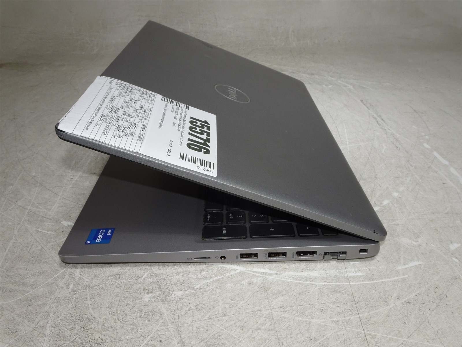 Liquid Damage Dell Precision 3560 Laptop Core i5-1145G7 2.6GHz 8GB 256GB