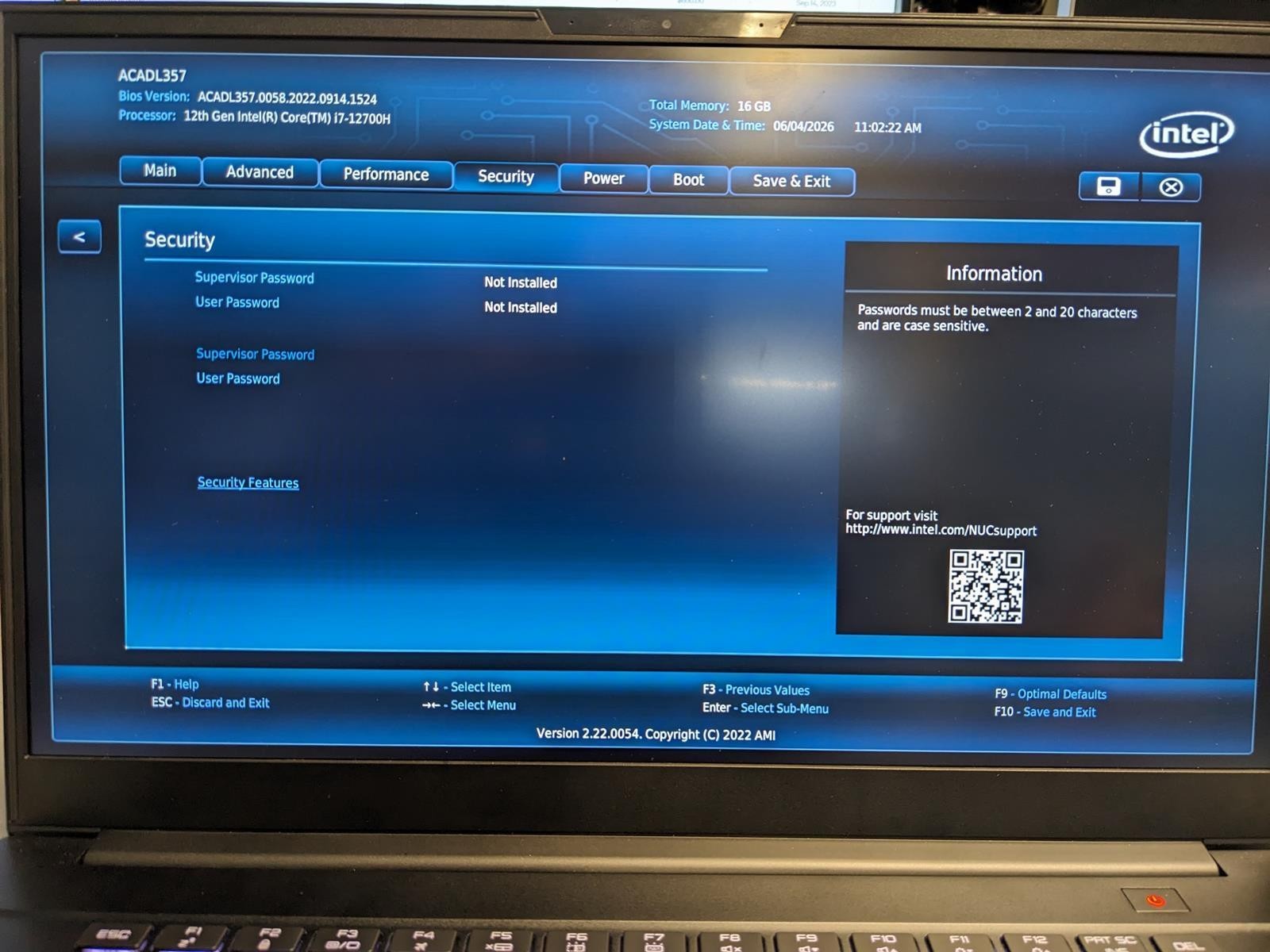 INTEL NUC X15 I7-12700H @ 1.70GHz, 16GB RAM, NO HDD/OS – (FOR PARTS)
