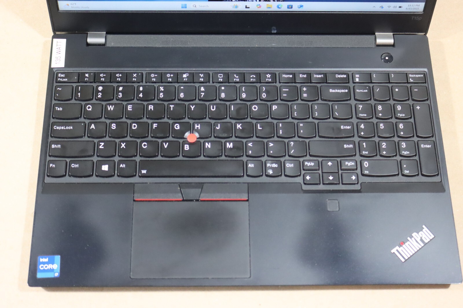 Lenovo ThinkPad T15p Gen 2 i7-11800H 2.3GHz 16GB 1 TB SSD NVIDIA GeForce GTX