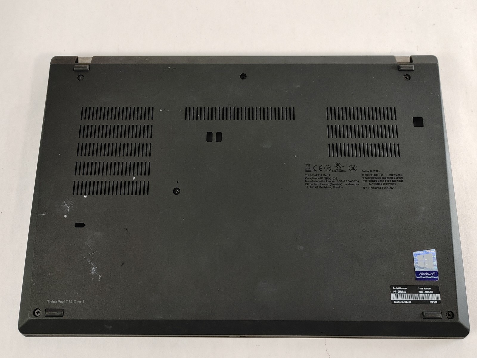 Lenovo ThinkPad T14 Gen 1 Core i5-10210U 1.60 GHz 16 GB DDR4 128 GB M.2 Windows