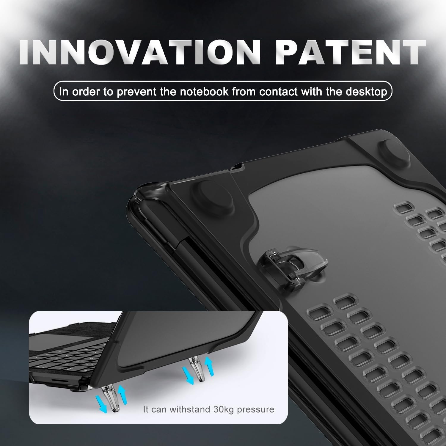 Sturdy Black Heavy-Duty Case for 13.8-inch Microsoft Surface Laptop 2024