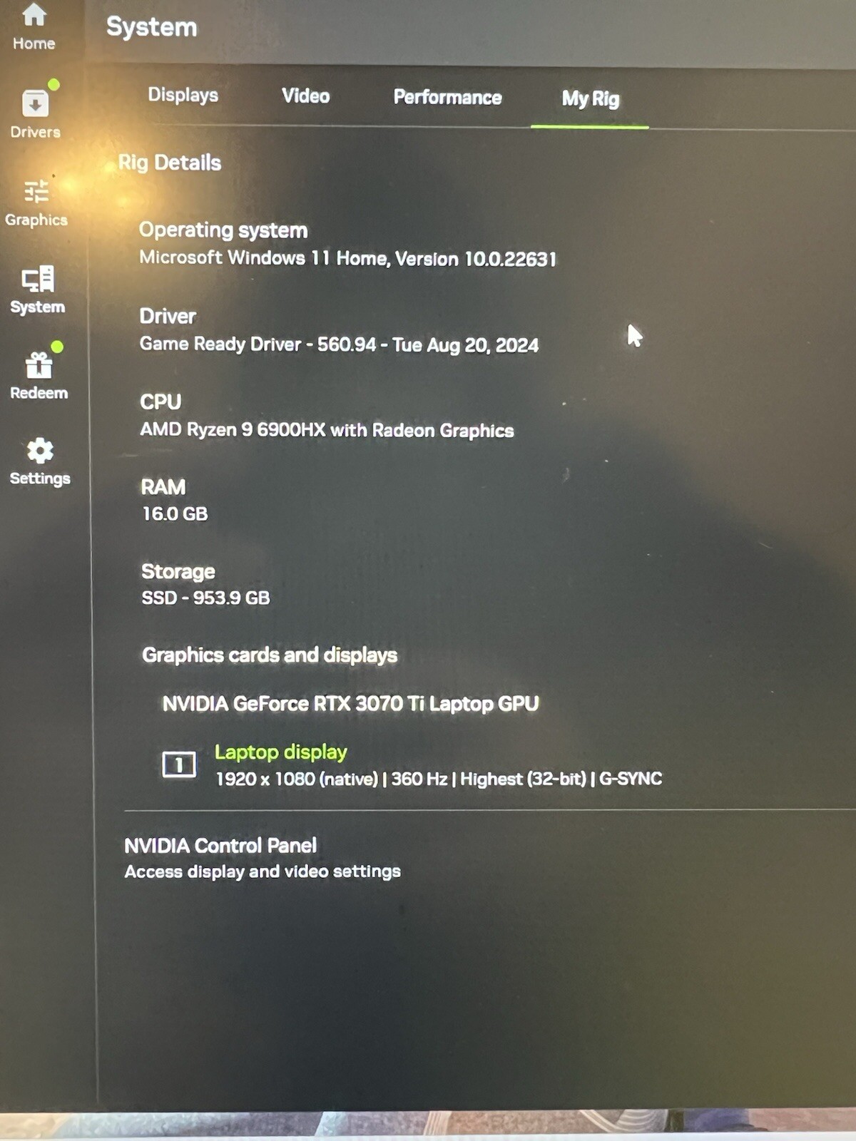 m17 R5 17.3″ 360Hz FHD Laptop – AMD Ryzen 9 – 16GB Memory – 3070 Ti – 1TB SSD –