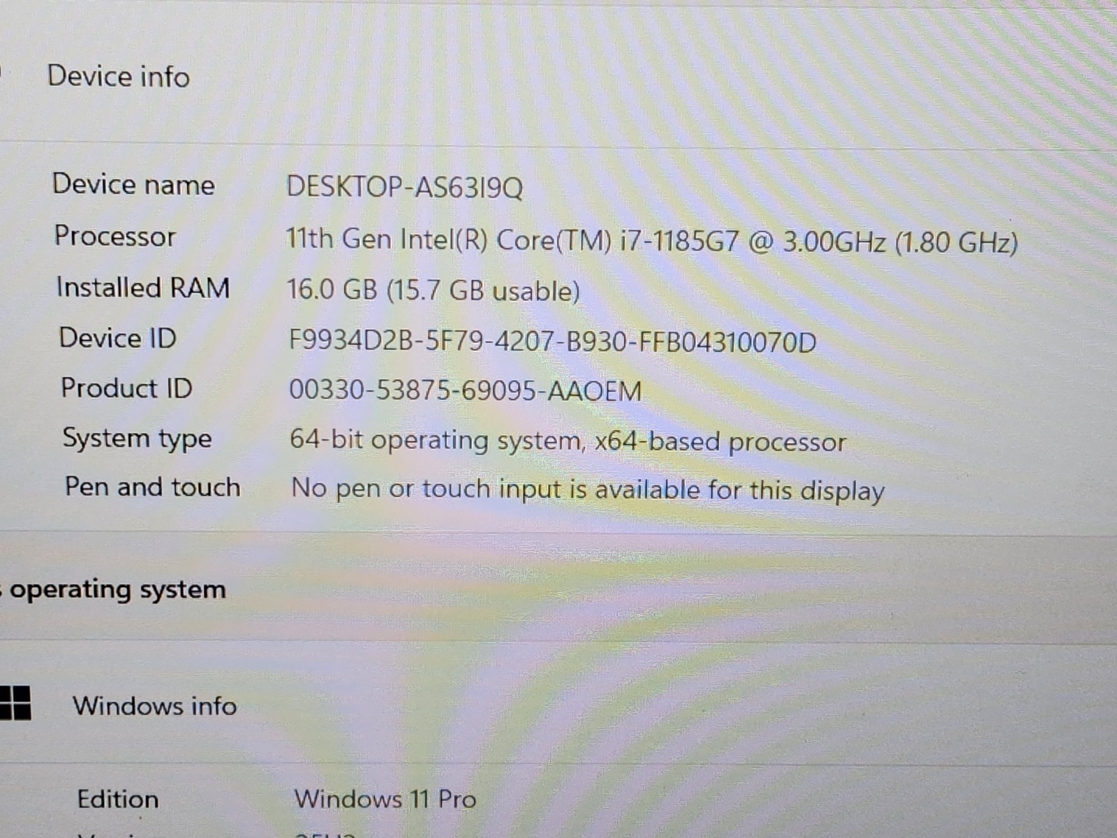 Dell Precision 3560 i7-1185G7 3.0GHz 16GB 512GB SSD Nvi. T500 EXCELLENT BATTERY~