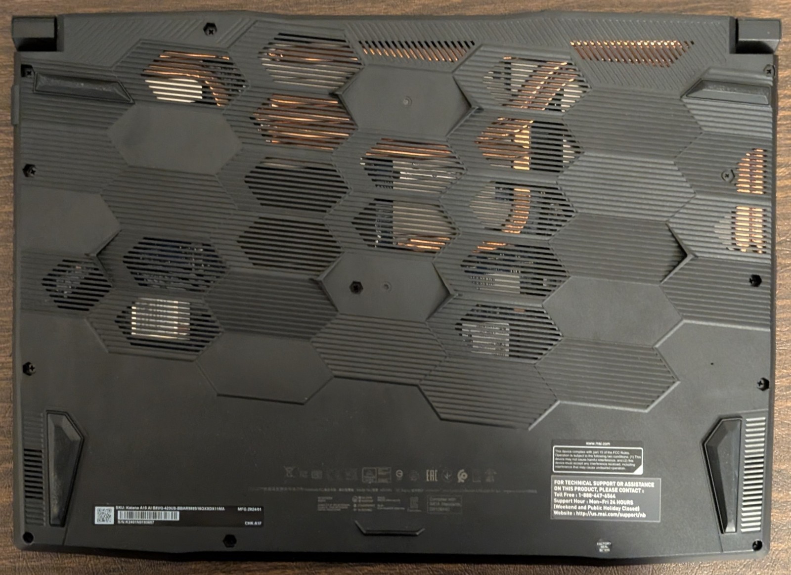 MSI Katana A15 15.6″ FHD 144Hz (Ryzen 9 8945HS, 16GB/1TB SSD, RTX 4070) Laptop